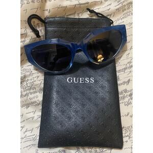 New GUESS Navy Blue GU7787-A 92W CAT EYES Plastic Sunnies Womens SUNGLASSES 57